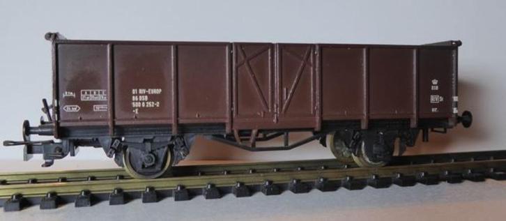 Liliput hoge open goederenwagon opschrift "01 RIV  €P", Hobby en Vrije tijd, Modeltreinen | H0, Zo goed als nieuw, Wagon, Gelijkstroom