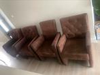 Diverse eetkamerstoelen van Leenbakker&Zitmaxx bruin wielen, Huis en Inrichting, Ophalen, Gebruikt, Bruin, Vier