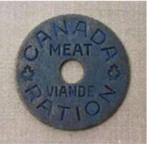 Canada - WW2 - Meat Ration Token 1940, Verzenden, Overige soorten, Amerika