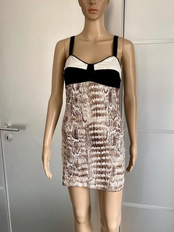 H604 MarcCain maat S=36 kort jurkje jurk lang top beige beschikbaar voor biedingen