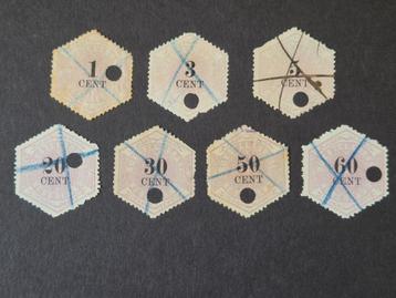 Nederland 7xTelegram NVPH TG1 - TG10 1877-1903 Gelopen beschikbaar voor biedingen
