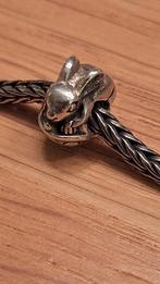 Trollbeads zilveren bedel schildpad/konijn voor armband of k, Ophalen of Verzenden, Gebruikt, Zilver, Overige merken