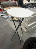 Statafels 2x RVS/Aluminium en 5x statafel met wit MDF blad., Ophalen, Zo goed als nieuw