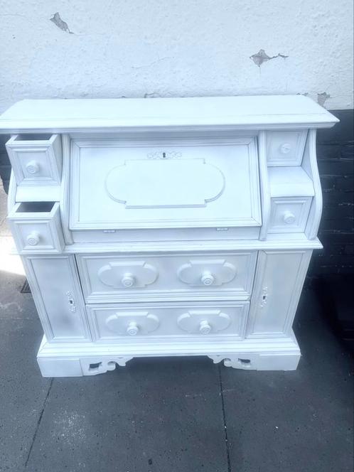 Secretaire kastje wit antiek, Huis en Inrichting, Kasten | Secretaires, Gebruikt, Ophalen of Verzenden