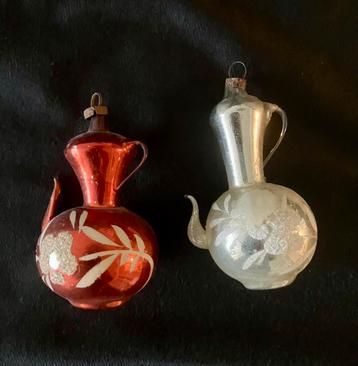 2 antieke kerstballen koffiepot beschikbaar voor biedingen