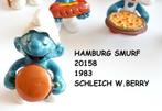 Hamburg smurf nr 20158,en HOTDOG SMURF 20169, SMULSMURF, Verzamelen, Smurfen, Verzenden, Zo goed als nieuw, Smulsmurf, Poppetje, Figuurtje of Knuffel