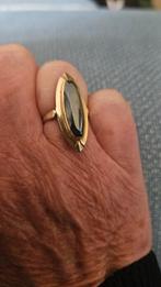 Gouden ring met hemaniet steen, Sieraden, Tassen en Uiterlijk, Ringen, Ophalen of Verzenden, Dame of Heer, Met edelsteen, Goud