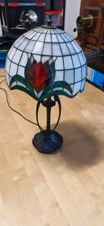 Tiffany Stijl Lamp met Tullip Motief, Gebruikt, Ophalen of Verzenden, Minder dan 100 cm, Tiffany
