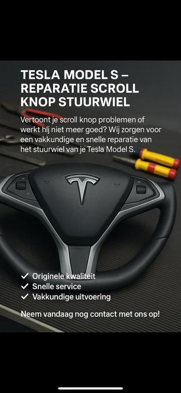 Scroll knop tesla model s reparatie beschikbaar voor biedingen