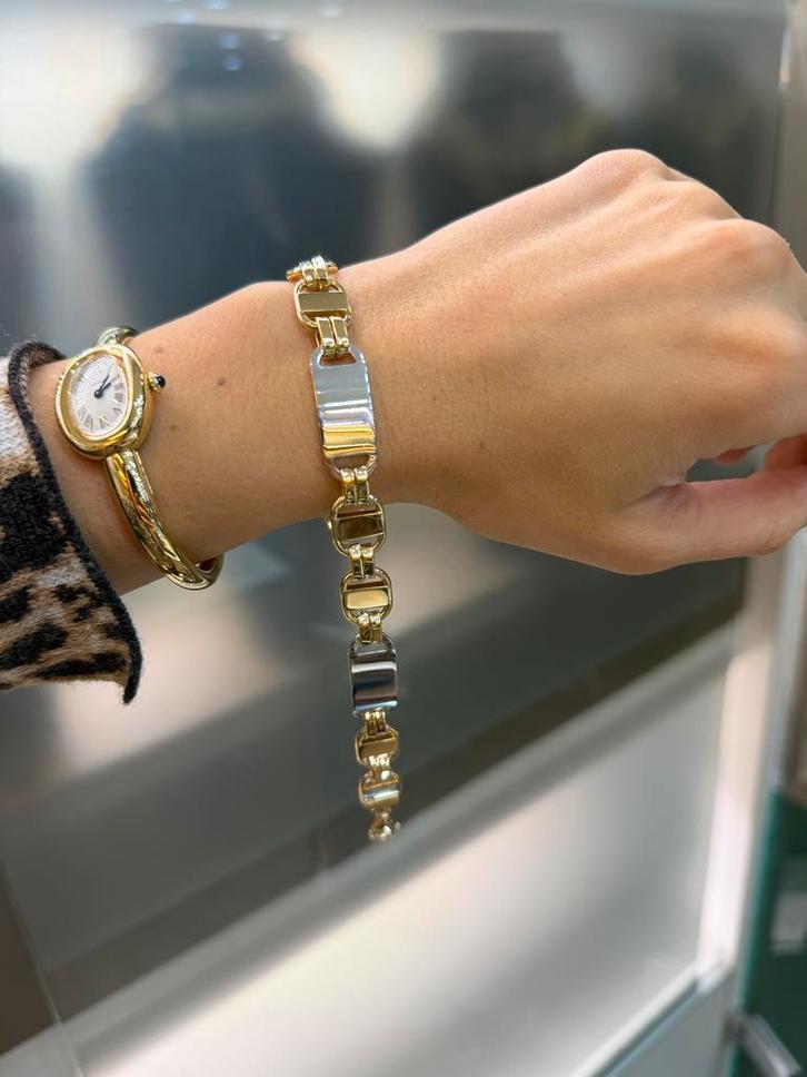 14KT Goud - 20.8 Gram - Armband - PLATTE MAGNUM, Sieraden, Tassen en Uiterlijk, Armbanden, Nieuw, Goud, Ophalen