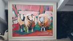 Vrolijke schapen in roze., Antiek en Kunst, Ophalen