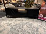 Tv Meubel 165cm Zwart mango visgraad Direct/Leverbaar E-7273, Huis en Inrichting, Kasten | Televisiemeubels, #Tvmeubel#Zwart#Visgraad#Mango#Metaal#165cm.