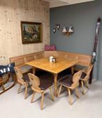 Oostenrijkse Alpen Stube Set Houten Hoekbank met Tafel Stoel, Ophalen