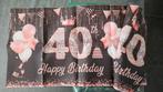Tafelloper 40 jaar en servetjes, Hobby en Vrije tijd, Feestartikelen, Ophalen of Verzenden, Nieuw, Versiering, Verjaardag