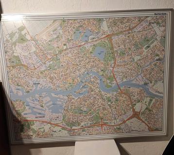 XXL Plattegrond Rotterdam landkaart whiteboard magnetisch 