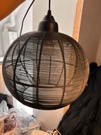 Zwarte metalen hanglamp, Ophalen of Verzenden, Zo goed als nieuw, Metaal, Minder dan 50 cm