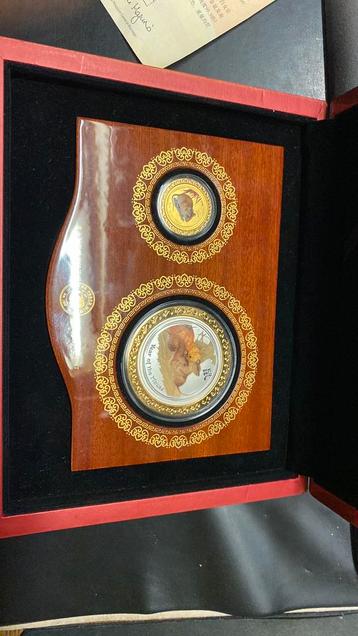 Australie 1/4 oz goud + 1 0z zilver "year of the mouse" 2008 beschikbaar voor biedingen