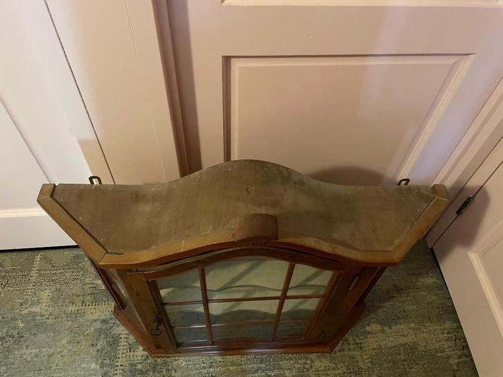 antieke vitrine kastje, Antiek en Kunst, Curiosa en Brocante, Ophalen