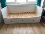 Hemnes Ikea bed uitschuifbaar, Huis en Inrichting, Ophalen, Gebruikt, Wit, Tweepersoons