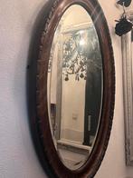 antieke ovale sier spiegel, Antiek en Kunst, Antiek | Spiegels, Ophalen of Verzenden