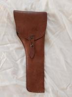 Oud bruin lederen holster voor revolver of pistool, Overige typen, Ophalen of Verzenden, Landmacht