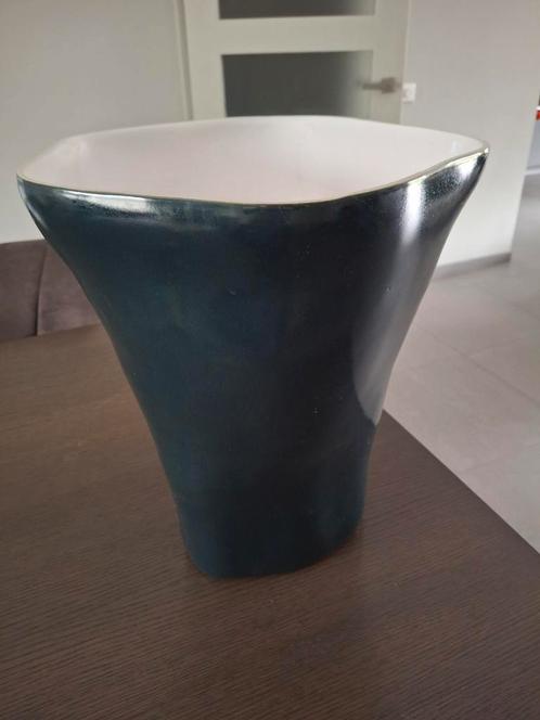 Vaas Ecri living bloempot vazen, Huis en Inrichting, Woonaccessoires | Vazen, Zo goed als nieuw, Blauw, Minder dan 50 cm, Aardewerk of Porselein