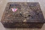 Indiase Pietra Dura Inlay spekstenen doos en kaarsen houder, Ophalen of Verzenden