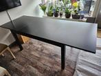 Uitschuifbare eettafel zwart, Ophalen, Gebruikt, 200 cm of meer, 50 tot 100 cm