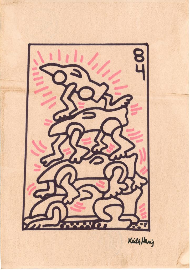 Keith Haring Artwork, Antiek en Kunst, Kunst | Schilderijen | Modern, Ophalen of Verzenden
