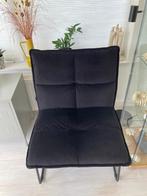 Zwarte fauteuil, merk Bronx 71, Huis en Inrichting, Ophalen, Zo goed als nieuw, Zwart, Eén