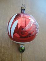 Mooie oude glazen kerstbal soort tol, Ophalen of Verzenden, Gebruikt
