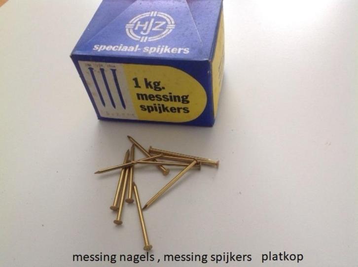 Messing nagels spijkers koperen spijkers, Hobby en Vrije tijd, Overige Hobby en Vrije tijd, Nieuw, Ophalen of Verzenden