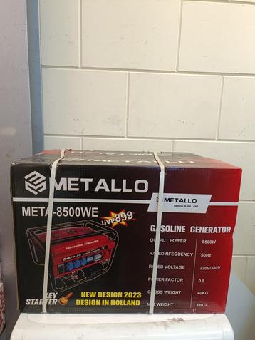 Metallo META-8500WE - Benzine Generator 8500W-Nieuw beschikbaar voor biedingen
