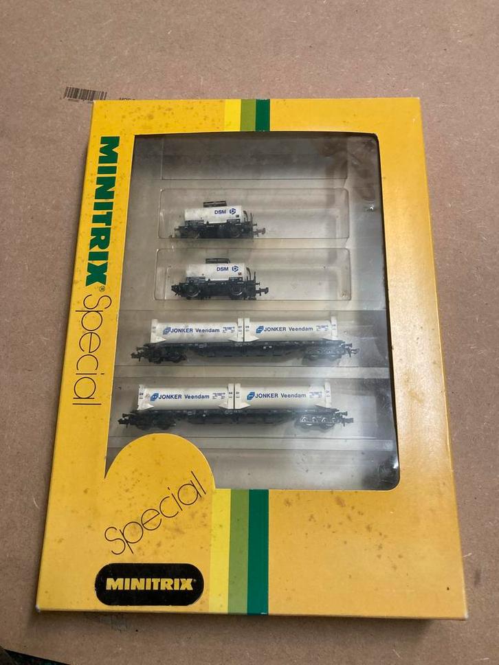 Minitrix NS  van  transport DSM & Jonker Veendam - Nieuw!, Hobby en Vrije tijd, Modeltreinen | N-Spoor, Nieuw, Wagon, Gelijkstroom
