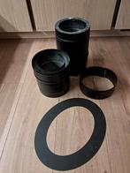 Dubbelwandige RVS Kachelpijp Zwart - 150mm, Ophalen of Verzenden, Vrijstaand, Hout, Nieuw