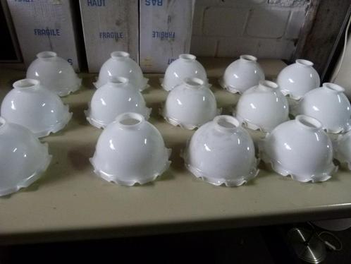 vintage old stock lampenscherm opaal mid century stukprijs, Huis en Inrichting, Lampen | Hanglampen, Zo goed als nieuw, Minder dan 50 cm