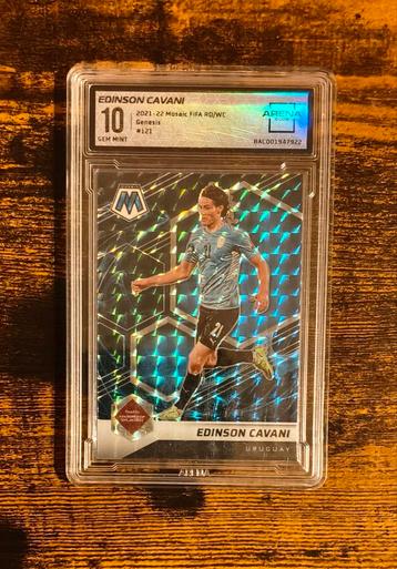 Edison Cavani Uruguay Panini Prizm (Mosaic ) Mint 10  beschikbaar voor biedingen