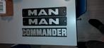 MAN 2 bordjes pvc + Commander, Ophalen of Verzenden
