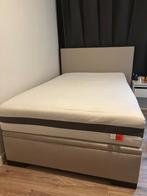 Twijfelaar bed van ErkendMatras, Ophalen, Beige, Zo goed als nieuw, Twijfelaar