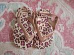 Leuke zgan roze gouden Havaianas slippers panterprint mt 22, Schoentjes, Meisje, Ophalen of Verzenden, Zo goed als nieuw