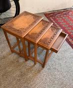 Bijzettafel miniset vintage antieke Indonesische tafeltjes., Ophalen of Verzenden