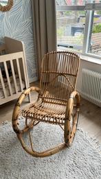 Rotan schommelstoel, Huis en Inrichting, Ophalen, Bruin, Riet of Rotan, Zo goed als nieuw