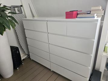 White chest of drawers MALM (2 sets)