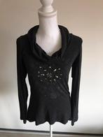 Apriori antraciet longsleeve zilveren accessoires mt 36, Ophalen of Verzenden, Zo goed als nieuw, Maat 36 (S), Grijs