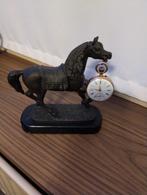 Brons paard als houder voor een zakhorloge, Antiek en Kunst, Ophalen of Verzenden