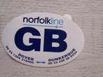 sticker norfolkline GB DOVER - DUNKERQUE, Verzamelen, Ophalen of Verzenden, Zo goed als nieuw, Bedrijf of Vereniging