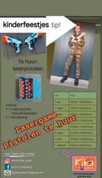 Lasergame pistolen huren voor KIKA, Hobby en Vrije tijd, Feestartikelen | Verhuur, Ophalen