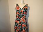 King Louie bloemen maxi dress fijne stretch stof S evt 38, Kleding | Dames, Jurken, Overige kleuren, Verzenden, Zo goed als nieuw