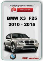 BMW X3 F25 Repair Service manual op DVD in PDF formaat, Auto diversen, Handleidingen en Instructieboekjes, Verzenden