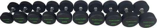 Dumbbell set Halterset Tunturi Pro PU, Sport en Fitness, Fitnessmaterialen, Zo goed als nieuw, Dumbbell, Armen, Benen, Borst, Buik
